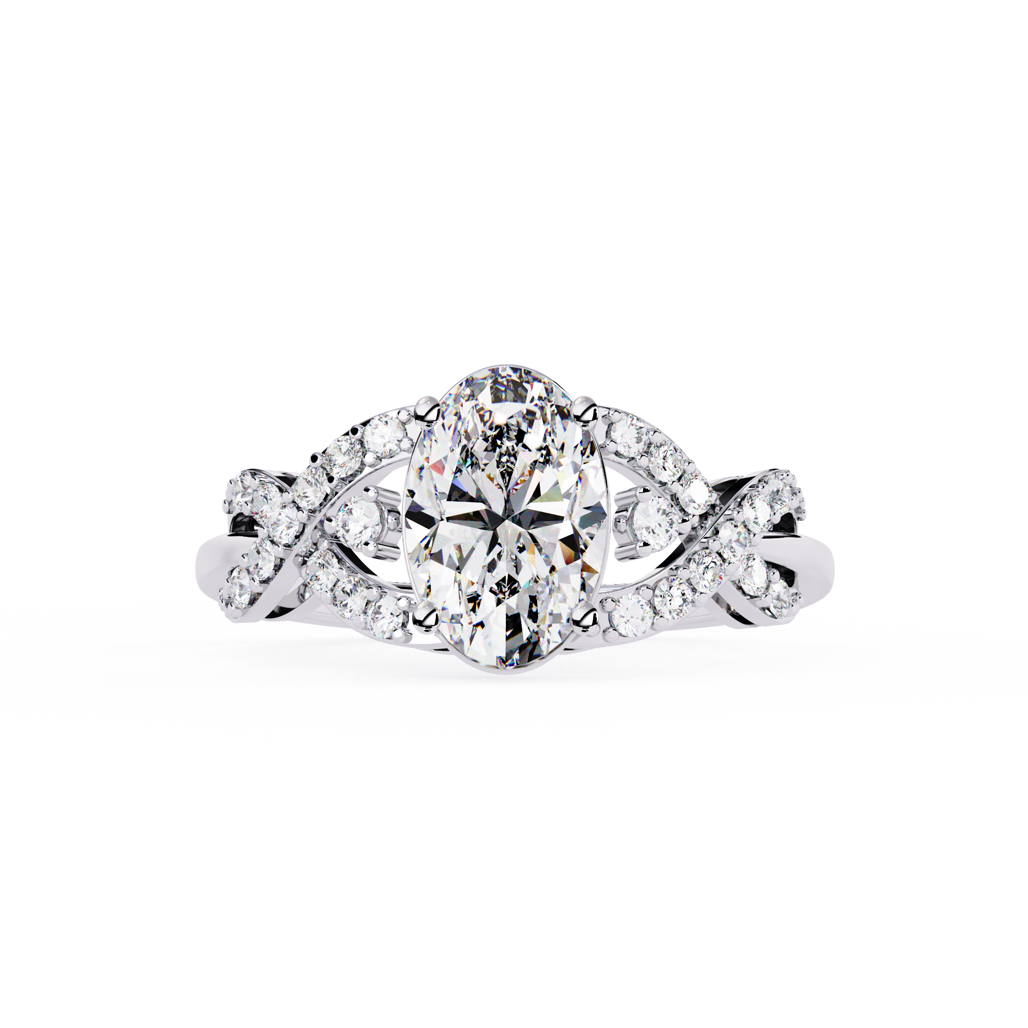 1.8 CT Pave Lab Grown Yellow Gold Ring | Solitairekart